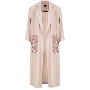 Velvet Duster Pink Coat